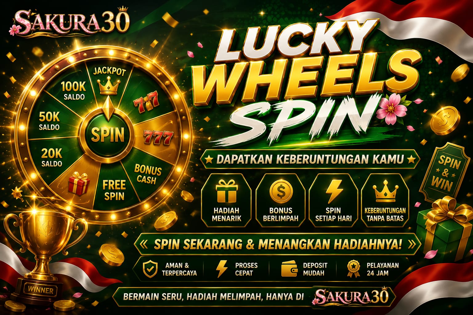 LUCKY WHEELS SPIN DAPATKAN KEBERUNTUNGAN KAMU