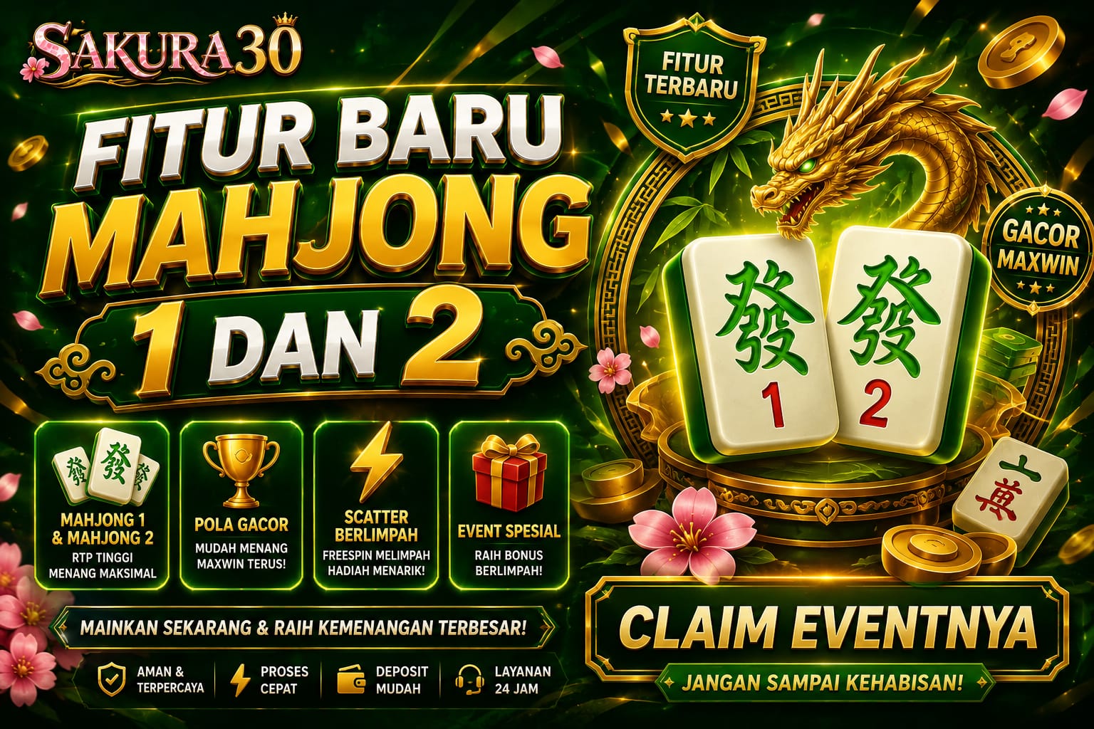 FITUR BARU MAHJONG 1 DAN 2 CLAIM EVENTNYA